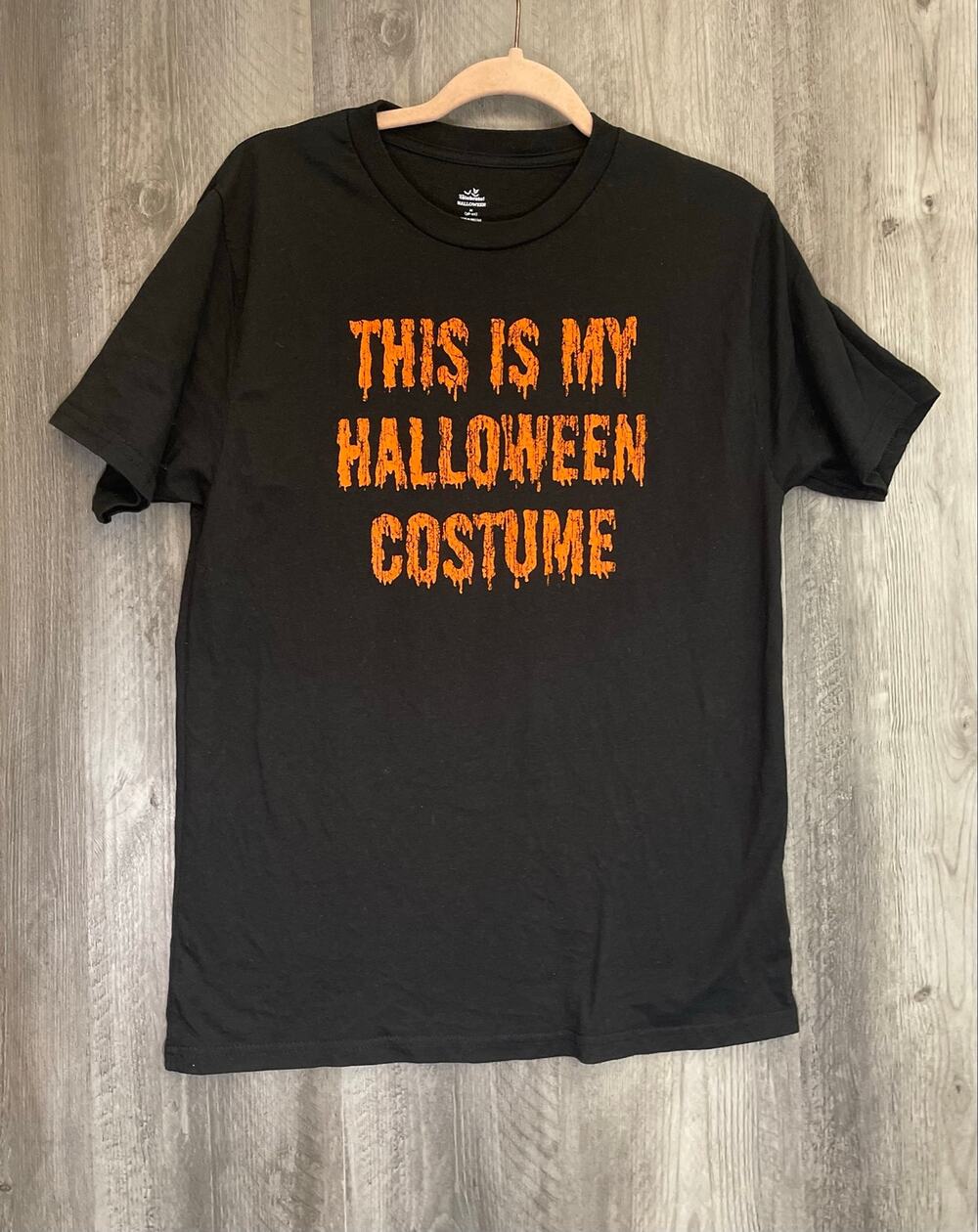 Way to Celebrate Halloween T Shirt Men M 38-40 This Is My Costume Black Orange